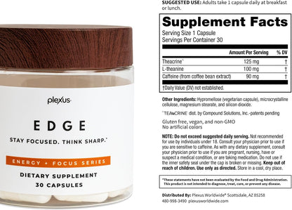 Plexus Edge® | Natural caffeine from Coffea arabica — provides a clean, alert feeling without jitters