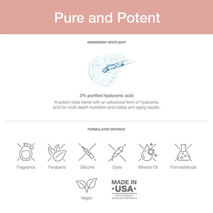 SeroVital Beauty TriHydrate Concentrate - 3% Hyaluronic Acid - 3 Forms - Anti Aging