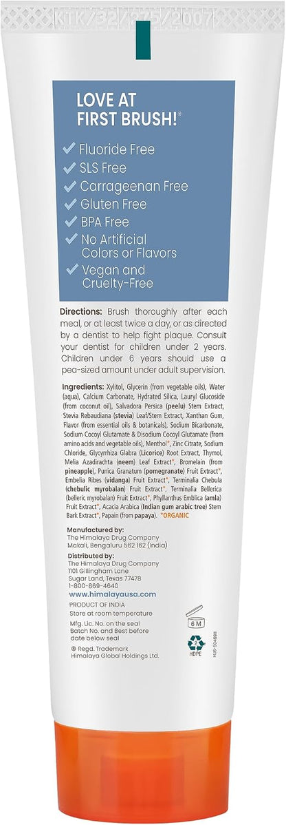 Himalaya Botanique Xylitol Fluoride-Free Toothpaste, Mint Flavor, 4 oz