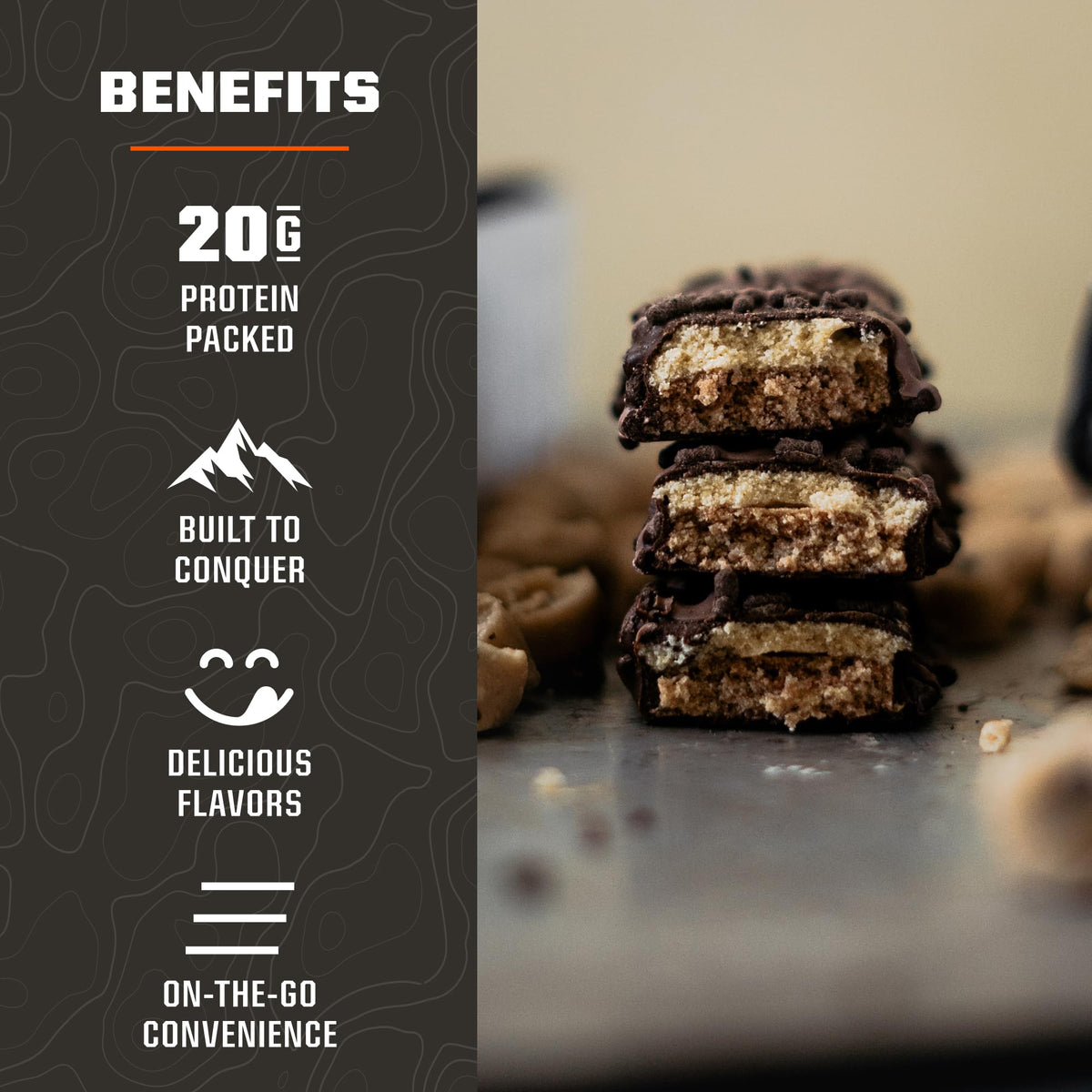 MTN OPS Performance High Protein Bars, Caramel Crunch