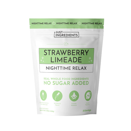 JUST INGREDIENTS Strawberry Limeade Sleep Support Powder - Nighttime Relaxation Supplement - 5.4 oz