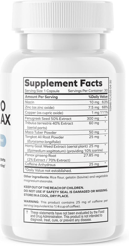 envitamin Testpro Testosterone Support Ultra for Men with Fenugreek, Tribulus & Maca