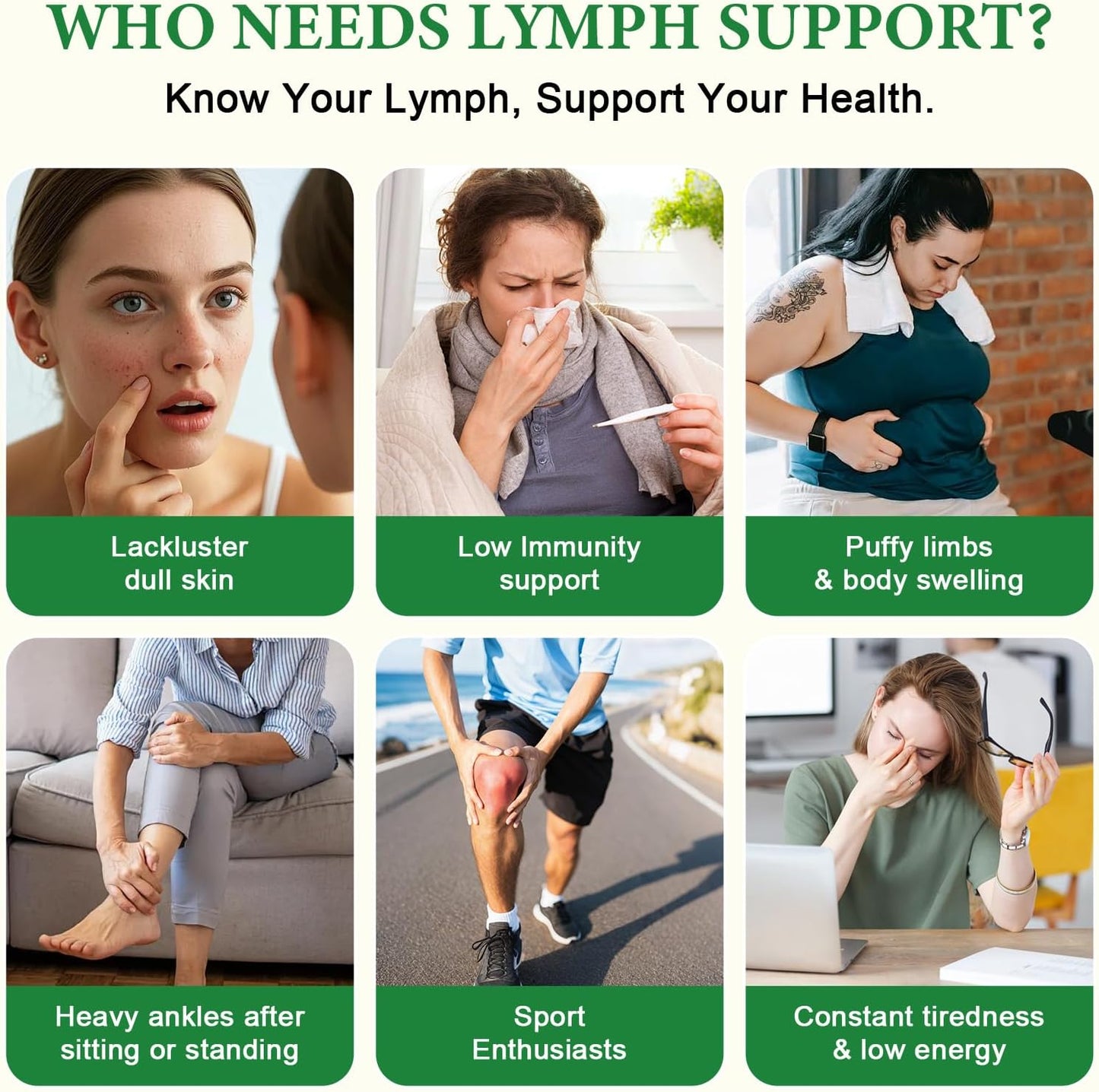 GORNVB Lymphatic Drainage Drops, Lymphatic Drainage Supplements with Echinacea, Cleavers, Dandelion, Red Clover, Horse Chestnut for Swelling Relief, Heavy Legs, Immune & Detox Support, Vegan, 2 fl oz