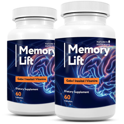 Memory Lift – Vitamins A, C, D, E & B-Complex – 60 Ct, 1 Month Supply | Also includes Choline with Vitamins A, C, D, E, B-Complex & Biotin | Non-GMO, GMP-Certified, Vegetarian