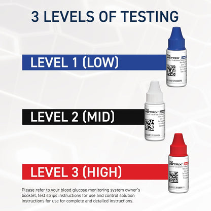 TRUE METRIX Control Solution Bundle, Level 1, 2, 3 Solutions | Solutions and TRUEplus Log Book, for Use with TRUE METRIX Blood Glucose Test Strips, Use to Confirm System Works Correctly