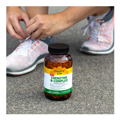 Country Life Coenzyme B-Complex, 120 Capsules | Supports Energy & Metabolism, Mood & Cognitive Function, Vegan, Gluten-Free, Bioavailable B Vitamins with Choline