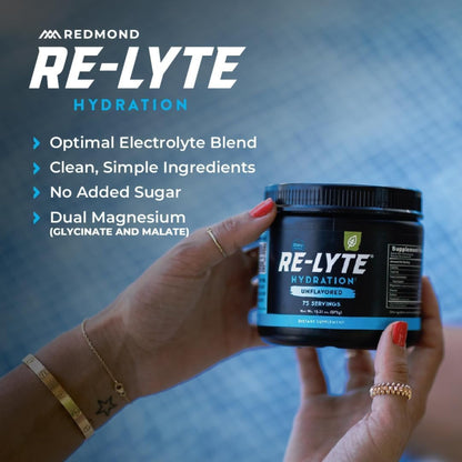 REDMOND Re-Lyte Sugar Free Electrolyte Powder Mix (Strawberry Lemonade) | Zero Sugar Electrolytes, Hydration Powder