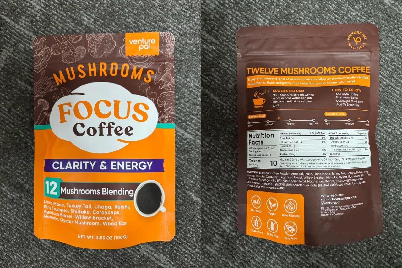Venture Pal Mushroom Powder & Focus Coffe Bundle