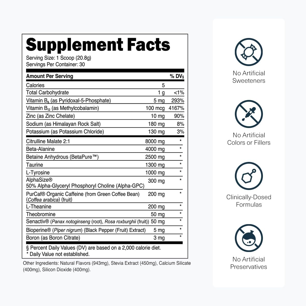 Transparent Labs Bulk Pre Workout Powder for Muscle Building & Strength 30 Servings, Blue Raspberry & Hydrate Electrolytes Powder with Coconut Water, Taurine, & Potassium 40 Servings, Tropical Punch