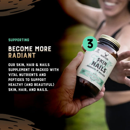 HEART & SOIL Joint & Mobility Stack – 3 Items: Bone Marrow & Liver, Joint Strength & Repair, Skin, Hair & Nails for Full-Body Wellness, Collagen Support, Flexibility, and Recovery