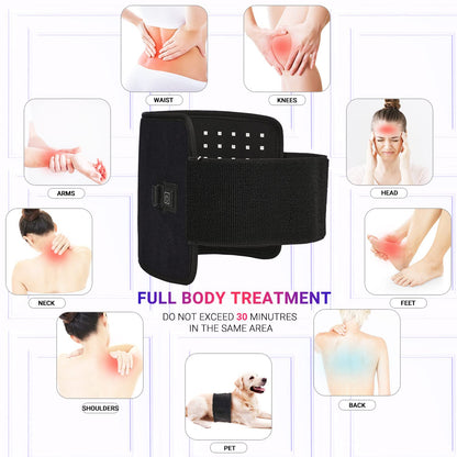 LPSAFP Red Light Therapy Belt for Body, Wearable Device with Blue, red and Near Infrared Light