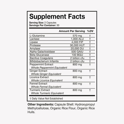 Terra Health Essentials Bloat Control | Fast-Acting No Bloat Relief w/Digestive Enzymes, Probiotic Strains for Targeted Anti Bloat Support - Lactase, Lipase, Protease & Amylase for Digestive Health