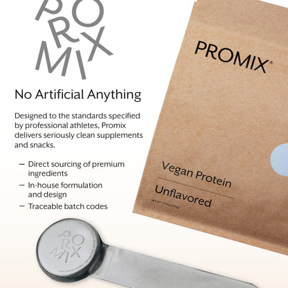 ProMix Nutrition Plant-Based Vegan Protein Powder, Vanilla - Pea Protein & Vitamin B-12 - Post Workout Fitness & Nutrition Shakes, Smoothies, Baking & Cooking Recipes - 2.5 Pound (Pack of 1)