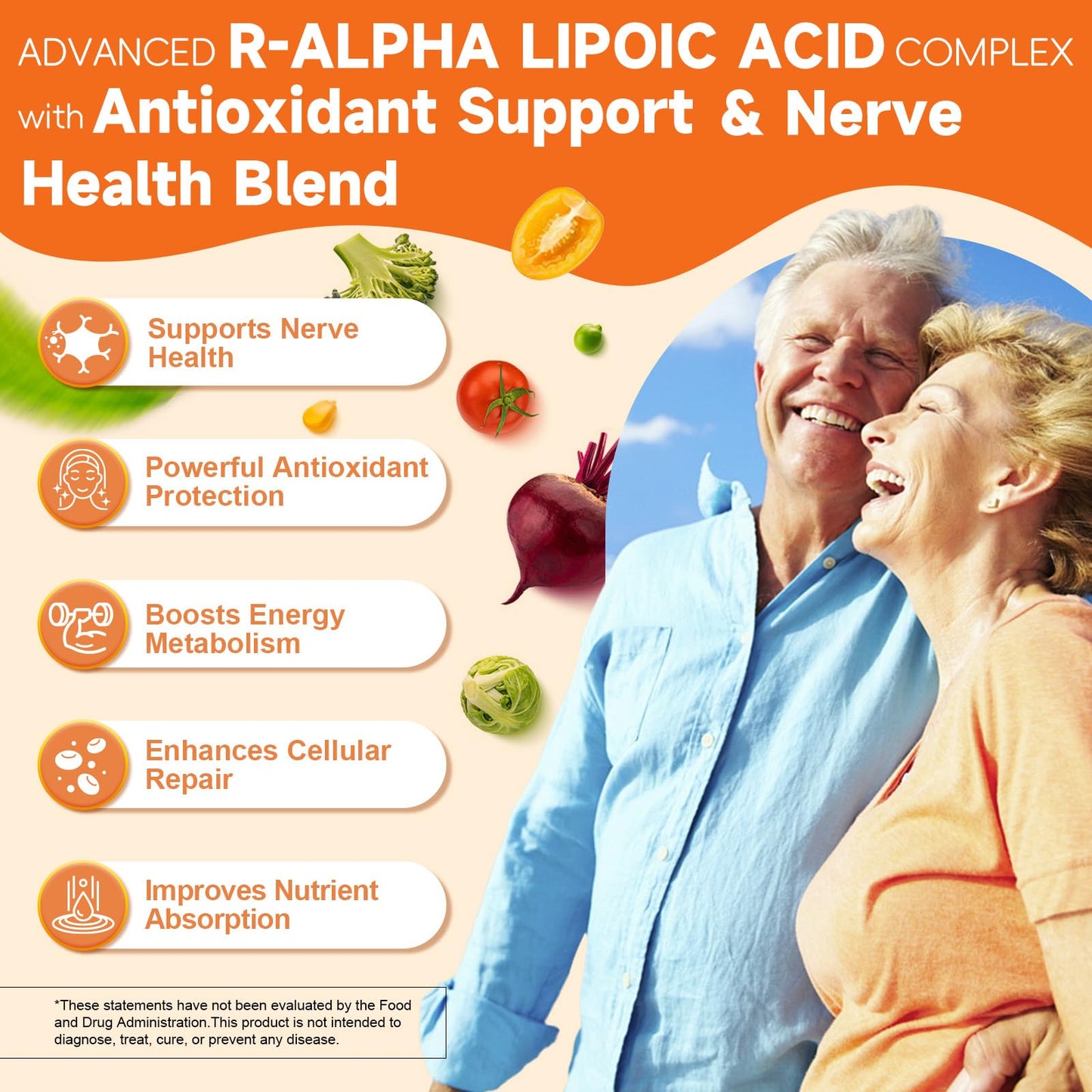 Totaria R Alpha Lipoic Acid 600mg - Stabilized ALA Supplement for Neuropathy Support Capsules, Nerve Health, Nervous System and Antioxidant, Non-GMO, Gluten Free, Vegan Safe 120 Counts
