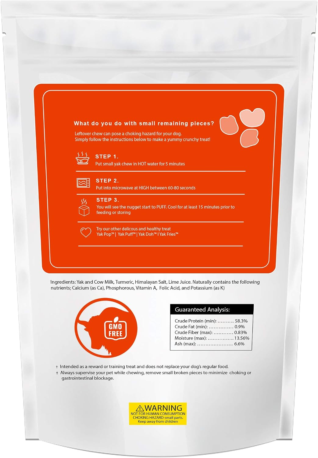 Yak Root 4oz Functional Dog Treat - Active Turmeric Curcumin Supports Dog Joint and Inflammation
