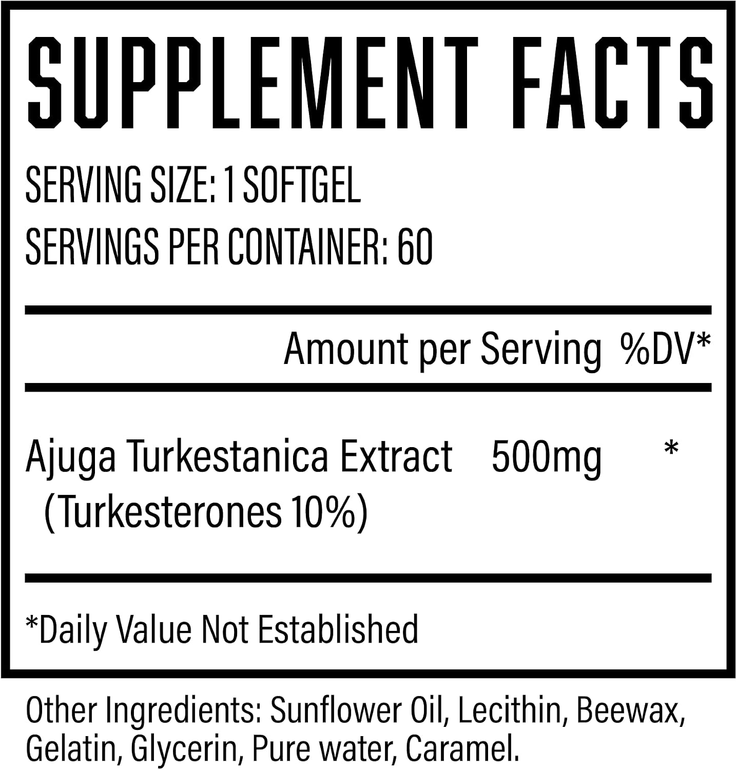 Huge Supplements Turkesterone & Ecdysterone Stack, Build Muscle & Strength, Enhanced Absorption Technology (60 Servings)
