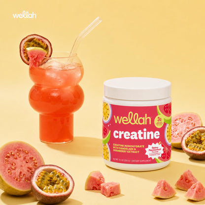 Wellah Creatine for Women - Creatine Monohydrate with Dandelion & Cranberry Extract (50 Servings, Strawberry Lemonade) | Creatine Monohydrate with Dandelion & Cranberry Extract
