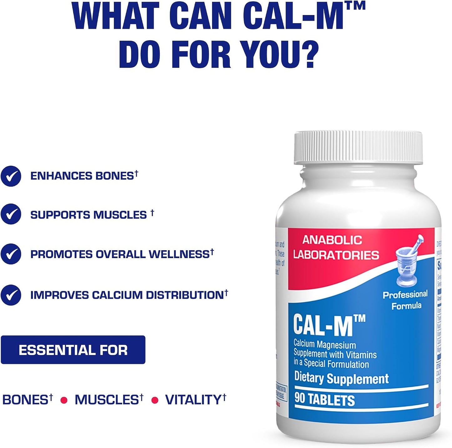Advanced Calcium Magnesium Supplement - Clinically Formulated Magnesium Calcium with Vitamin D3 B1 B3 & B6 for Muscle Nerve Heart and Bone Health Support - Vegetarian Gluten Free Non-GMO (1 Month) M