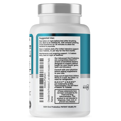 Oral Probiotics for Mouth Bad Breath Treatment for Adults: Dentist Formulated BLIS K12