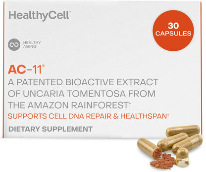 Healthycell AC-11 - Anti-Aging Supplement for DNA Repair & Stem Cell Health | Bioactive Extract of Uncaria Tomentosa (Cat’s Claw) Supports a Healthy Immune System - Vegan, Soy-Free & Gluten-Free