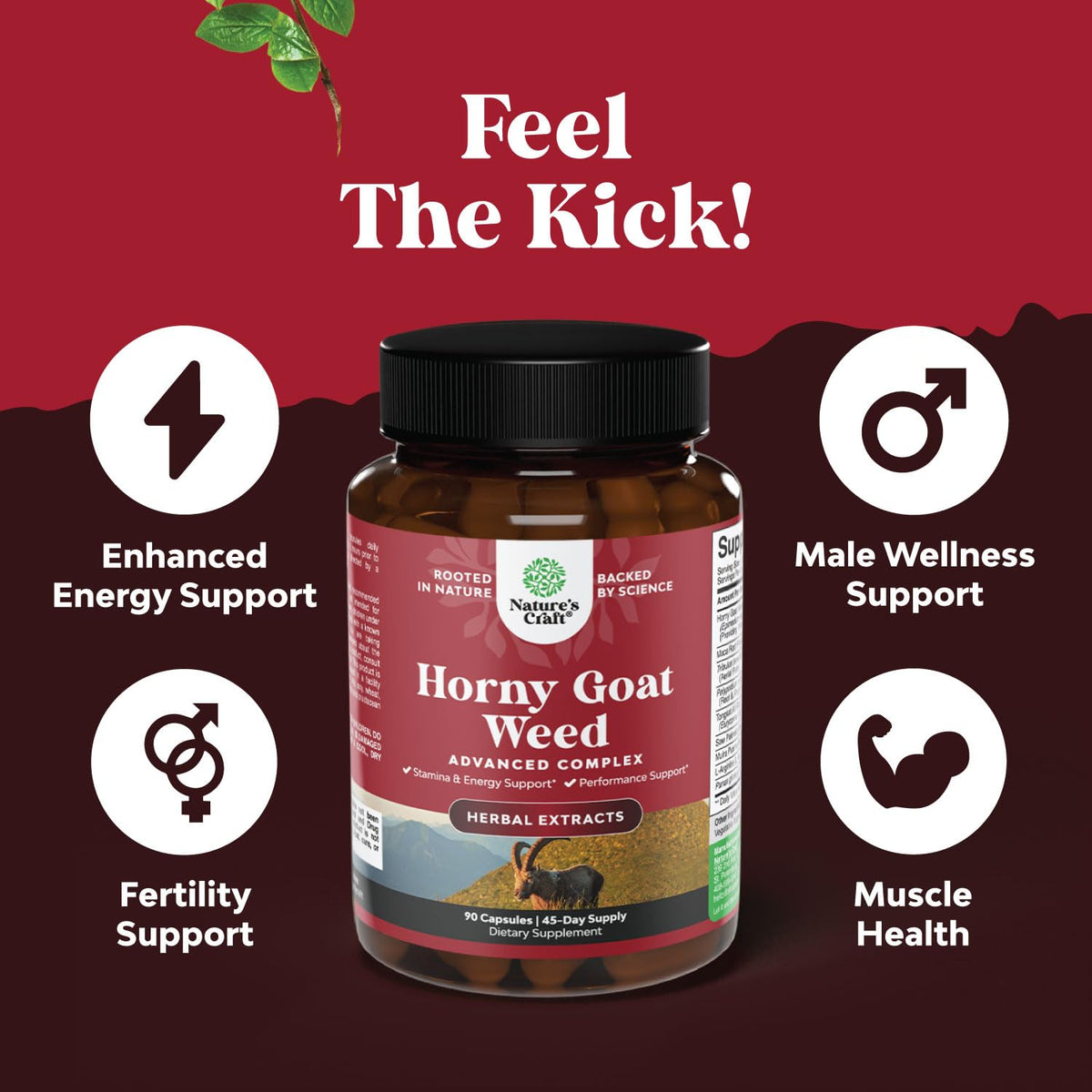 Horny Goat Weed for Male Enhancement - Extra Strength Horny Goat Weed for Men