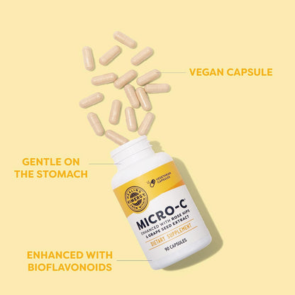 Vimergy Micro-C® Vitamin C Capsules – 500mg per Capsule, Supports Immune Health*, Promotes Collagen Production, Supports Healthy Bones*, Kosher, Vegan & Gluten-Free (90 Capsules)