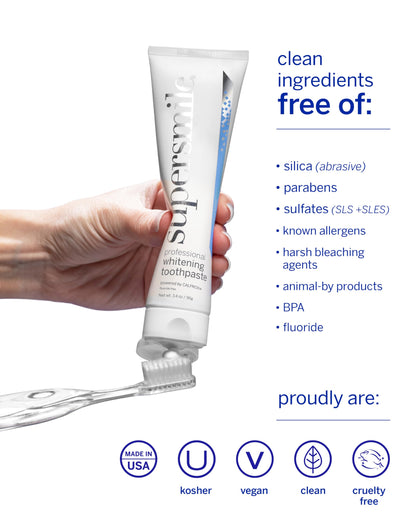Supersmile Original Mint Whitening Toothpaste, 8 Oz, Whitens 6 Shades