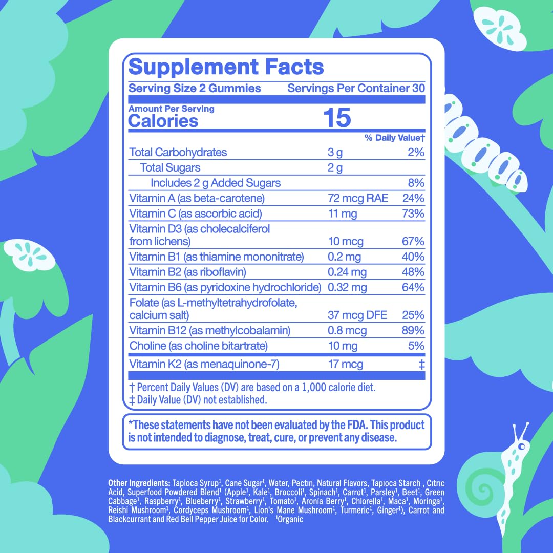 Teen Boy & Girl Multivitamin Gummy - Growth & Bone Support, 60ct, Vegan