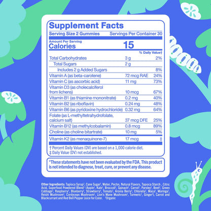 Teen Boy & Girl Multivitamin Gummy - Growth & Bone Support, 60ct, Vegan