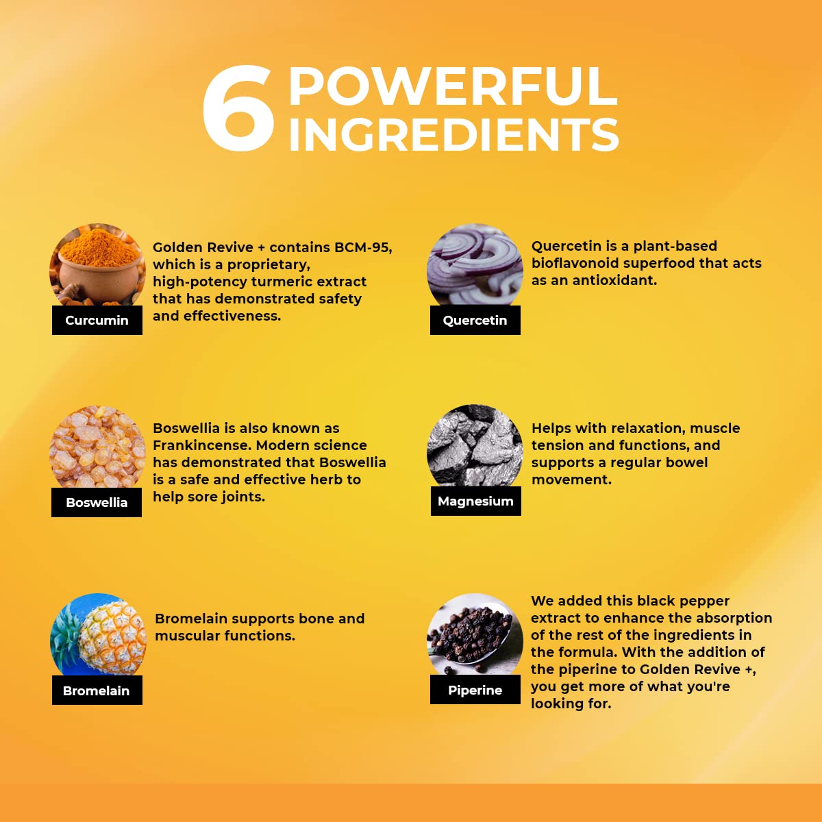 UpWellness Golden Revive + Joint Support with Quercetin, Magnesium, and Turmeric