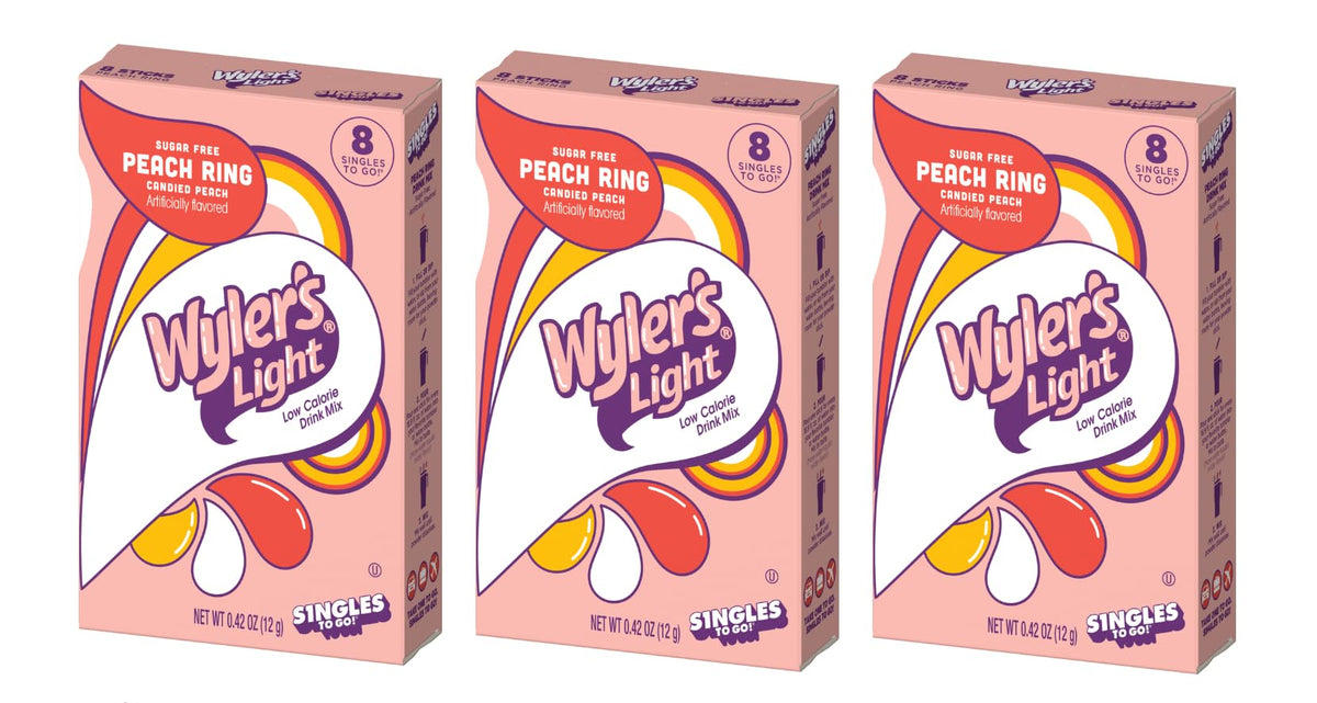 Wyler's Light Cotton Candy Singles To Go Drink Mix - 8 CT, Pack of 3