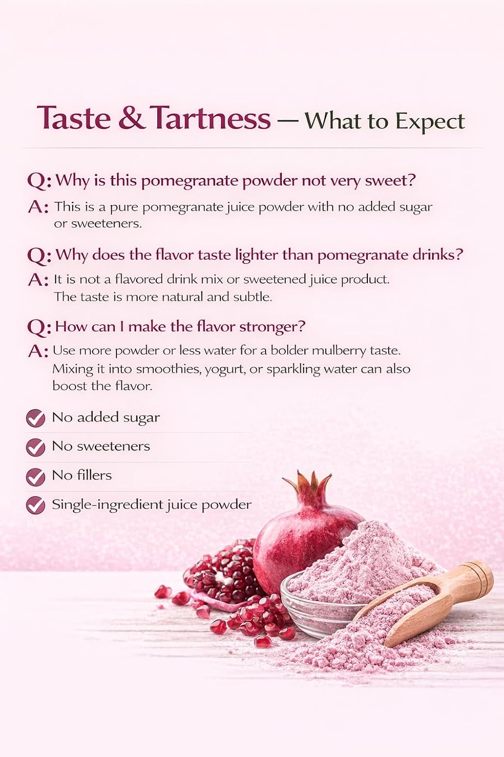 UNLEASH'D ORGANIC Organic Pomegranate Juice Powder 16 oz – Pure Superfood, Rich in Antioxidants & Nutrients