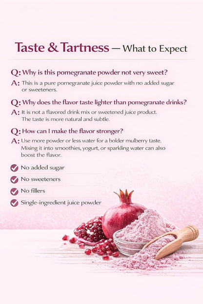 UNLEASH'D ORGANIC Organic Pomegranate Juice Powder 16 oz – Pure Superfood, Rich in Antioxidants & Nutrients