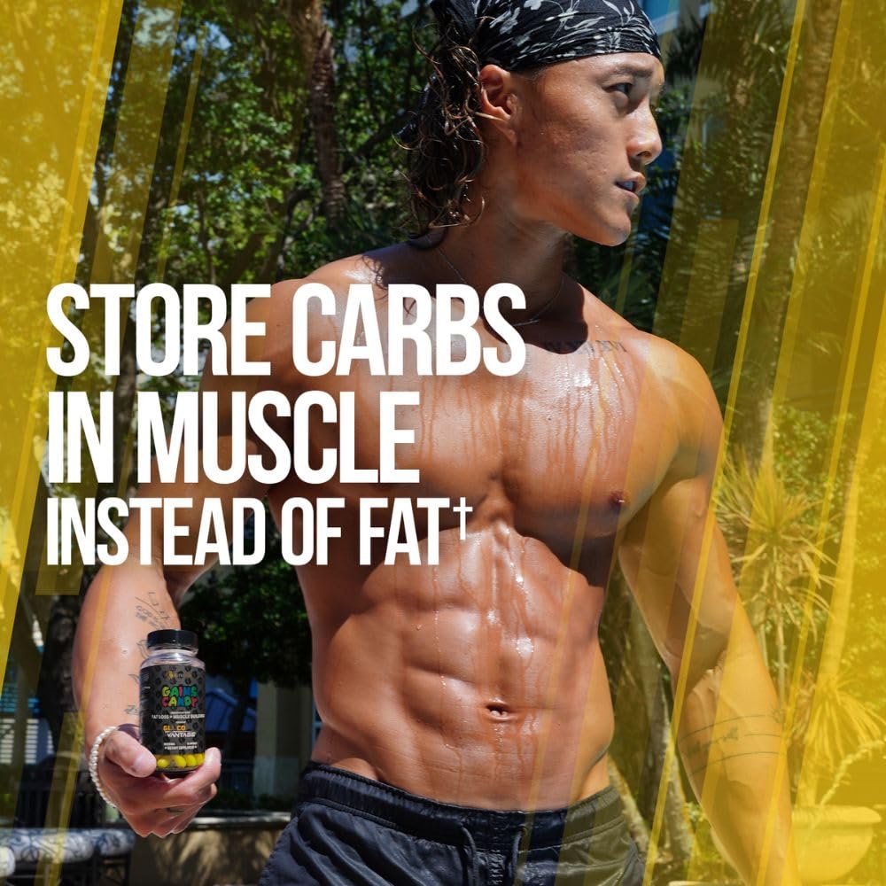 ALPHA LION Gains Candy, Supplement Pills that Support Weight Loss, Appetite Suppressant, Keto-Diet Friendly, Decrease Body Fat, Upgrade Energy & Workout Performance, 60 Capsules (MitoBurn®)