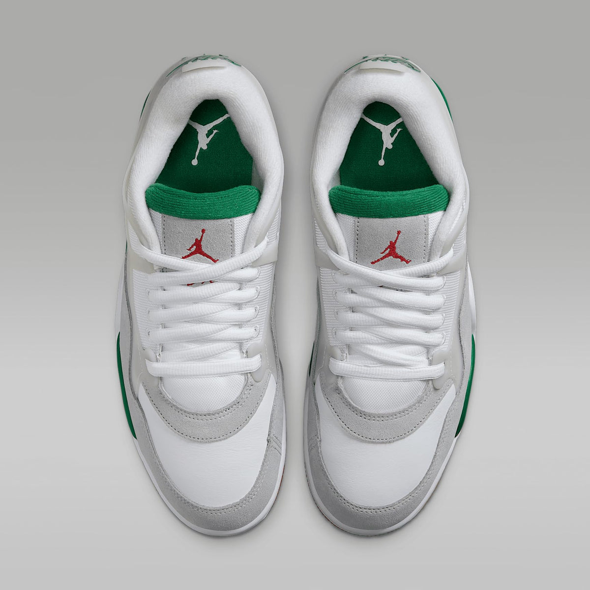 Air Jordan 4 RM Men's Shoes (FQ7939-103, White/Neutral Grey/Wolf Grey/Pine Green) Size 12