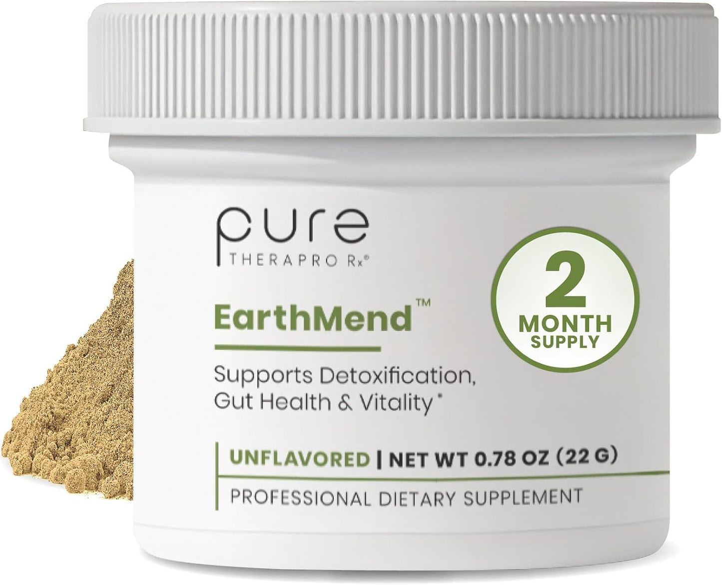 Pure Therapro Rx EarthMend Trace Mineral Powder for Women & Men, Fulvic Acid & Humic Acid Mineral Supplement, Ionic Trace Minerals Complex, Fulvic Humic Blend, Unflavored, 60 Servings