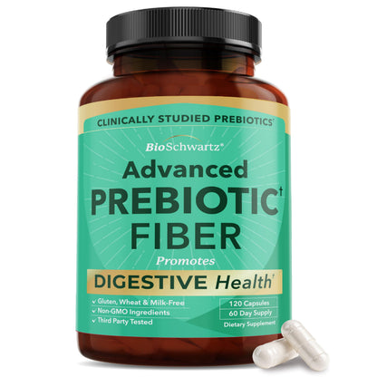 Advanced Prebiotic Fiber | Fast Acting Gut Health Supplement | 60 Capsules