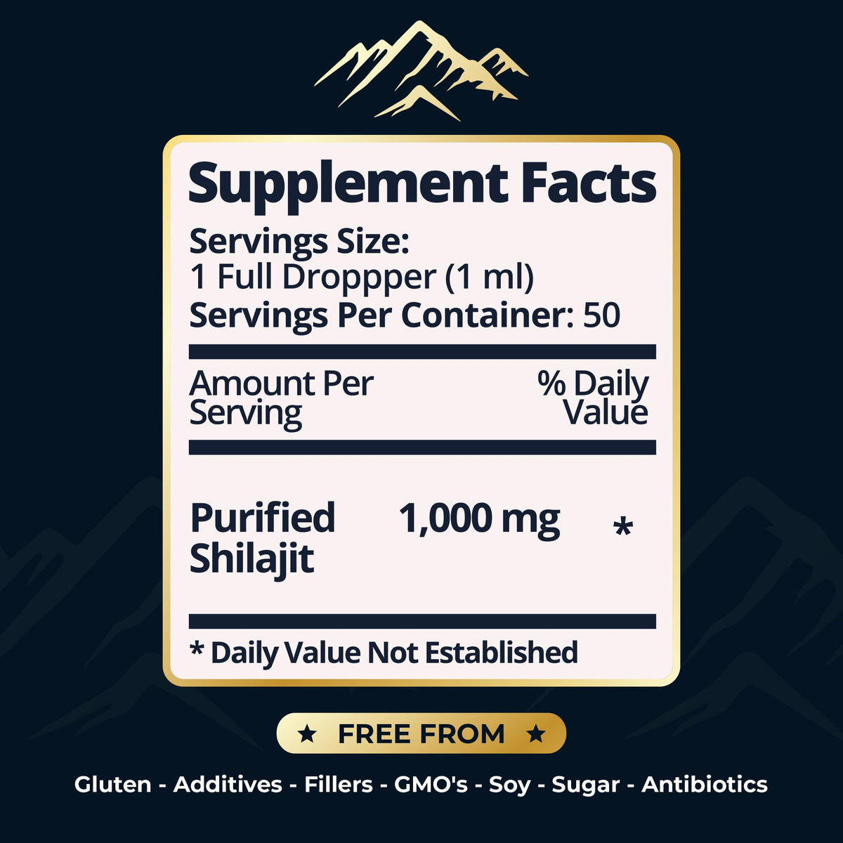 Pure Himalayan Shilajit Liquid Drops - 1000mg Natural Shilajit Drops - 85+ Trace Minerals