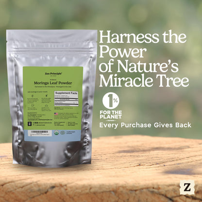 1 lb. Premium Organic Moringa Oleifera Leaf Powder. USDA Certified Organic.