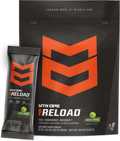 MTN OPS Reload Workout Carb Powder, Green Apple