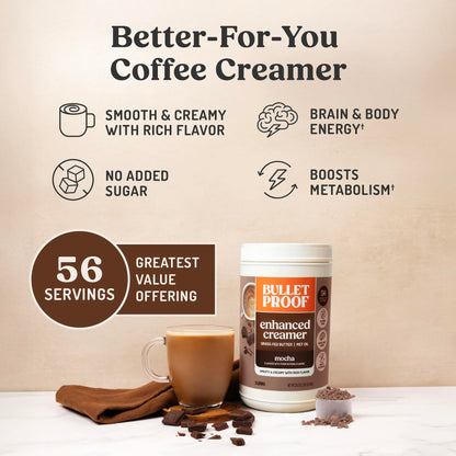Bulletproof Original Creamer, 14.8 Ounces, Keto Coffee Creamer with MCT Oil and Grass-Fed Butter, Supports Brain Function