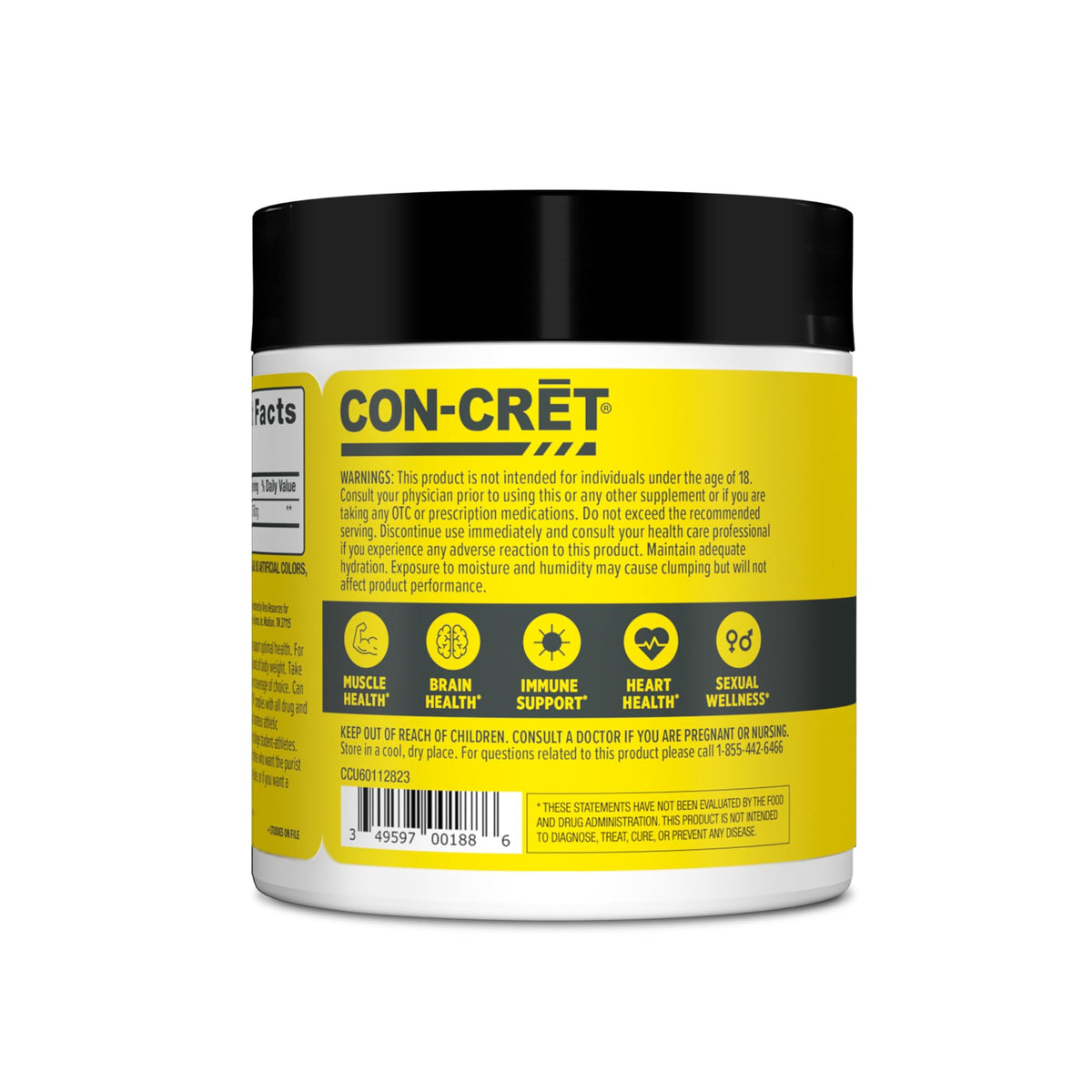 CON-CRET Creatine HCl Powder | Supports Muscle, Cognitive, and Immune Health