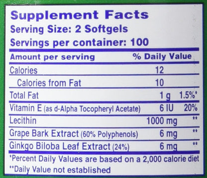 Nu Health Hyper-lecithin (200 Softgels) Soy Lecithin Complex