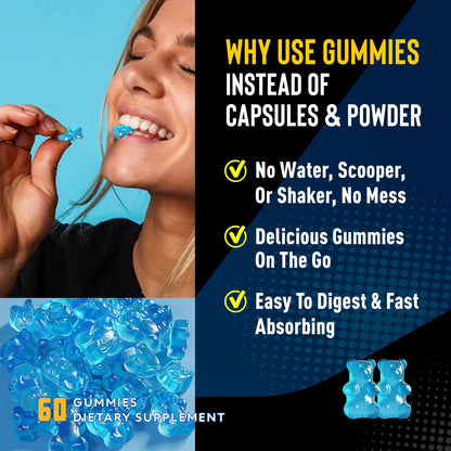 duwhot Sugar Free Creatine Monohydrate Gummies for Men & Women - 2500mg Creatine