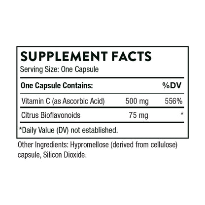 THORNE Vitamin C - Blend of Vitamin C and Citrus Bioflavonoids from Oranges - Support
