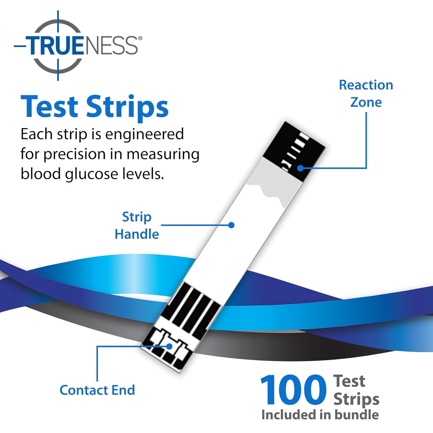 TRUENESS Blood Glucose Meter Kit with Testing Supplies | Includes Blood Glucose Monitor, Case, 100 Test Strips, 100 Lancets, Lancing Device - Fast, Easy Testing Supplies for Home Use