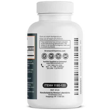 Bronson Vitamin K2 MK-7 100 MCG, K2 as MK7 Menaquinone, Bone Support Non-GMO, 120 Tablets