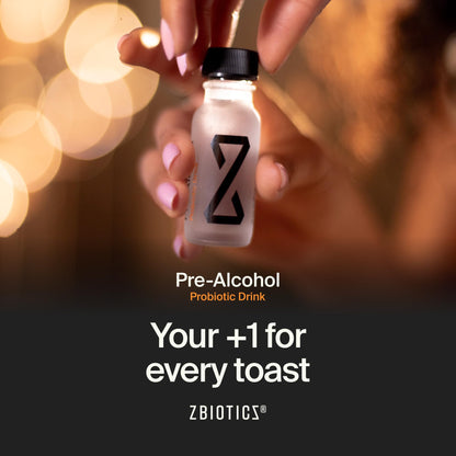 ZBiotics — Feel Better After Drinking, Wake Up Refreshed, Science-Backed, Patented Probiotic, Travel-Friendly, 3-Pack of 0.47 Fl Oz Bottles