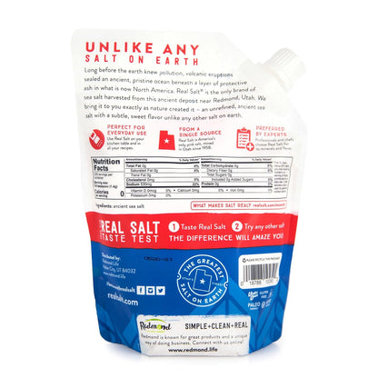 REDMOND Real Sea Salt - Natural Unrefined Gluten Free Fine, 26 Ounce Pouch (1 Pack)