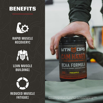 MTN OPS BCAA Powder for Muscle Recovery, Strawberry Dragonfruit